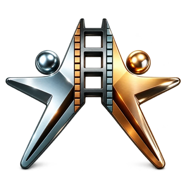 BC Minorities metallic filmstrip logo